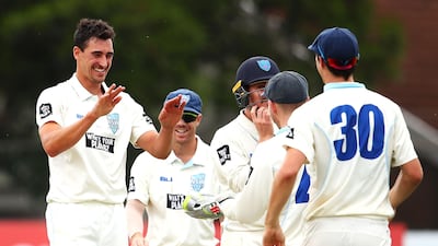 Mitchell Starc finished with the match figures of 7-97 in New South Wales' 171-run victory. Mark Kolbe / Getty Images