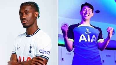 No 19: Tottenham Hotspur's home and away kits. Photo: Tottenham Hotspur / Twitter