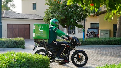 Careem says the safety and well-being of its riders is its priority, and pays bonuses for those who ride safely. Photo: Careem