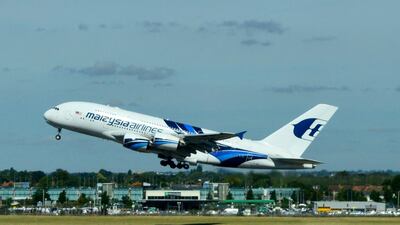 A Malaysia Airlines A380 takes off from London Heathrow. The carrier will use its six A380s on its new venture.
