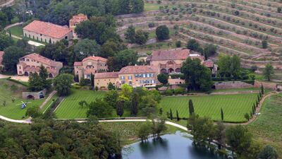 The $61m Chateau Miraval was formerly owned by estranged couple Angelina Jolie and Brad Pitt. AFP