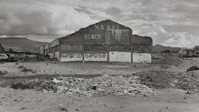 Remains of a British military building, Beirut, 1960