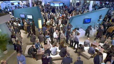 The Qualcomm booth during the first day of the Consumer Electronics Show at the Las Vegas Convention Center LVNB via EPA