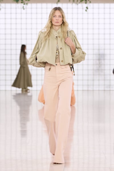 Parisian bohemia from the 1970s is the inspiration for Chloe's spring 2025 collection. Photo: Chloe