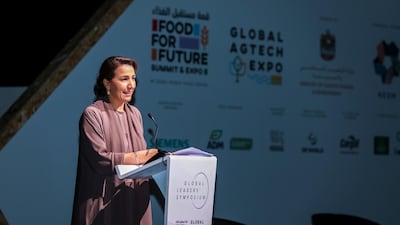 Mariam Almheiri, Minister of Climate Change and Environment, spoke about the UAE’s role in building sustainable food systems.