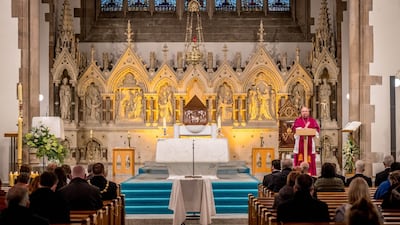 John Hume lies at rest in St Eugene's Cathedral. Getty Images