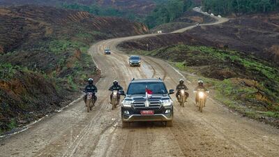 Indonesia's President Joko Widodo visits East Kalimantan, where the government will build its new capital. AFP