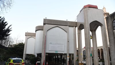 Police stand guard after an attack at the London Central Mosque. Getty Images