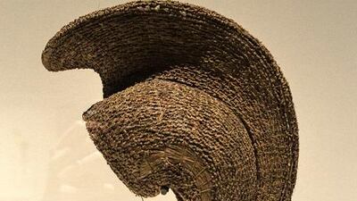 'Hawiian Basketry Helmet', 1700 - 1790 CE, Hawaiian Islands. Mona Al-Marzooqi / The National