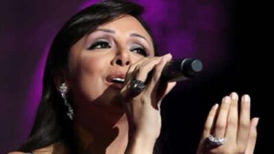 Angham performs for a packed house at the Al Raha Theatre in Abu Dhabi.