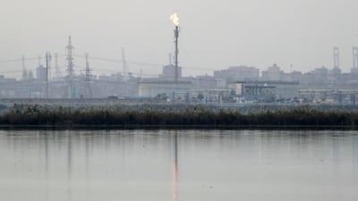 Petroleum and Natural Gas company factories by a salt lake in the Wadi Al Qamar area of western Alexandria, Egypt. Reuters