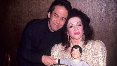 Gottfried and Jackie Stallone attend the 1992 Jackie Stallone's Psychic Readings party in New York. Getty Images