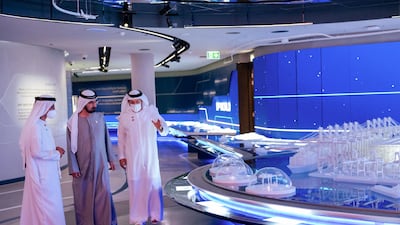 Sheikh Mohammed bin Rashid, Vice President and Ruler of Dubai, visits DP World's pavilion at Expo 2020 Dubai. All photos: Twitter