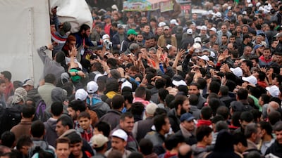 The clashes erupted at the start of a planned weeks-long protest along the border that is supported by the Islamic militant group Hamas that rules Gaza. Mahmud Hams / AFP Photo