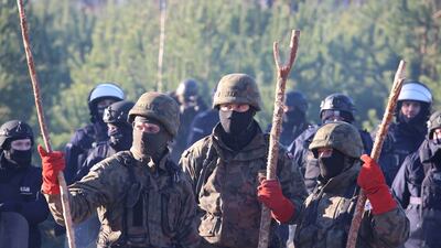Polish security forces have been sent to the border with Belarus to stop migrants from crossing into the EU. Reuters