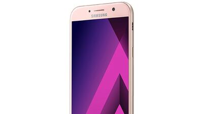 The Galaxy A7 went on sale this month for just Dh1,749, with cheaper options available for tighter budgets. Courtesy Samsung