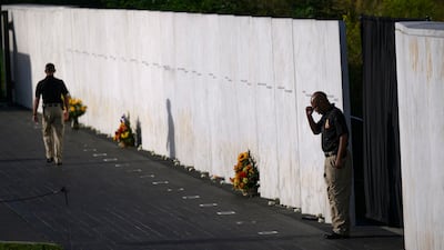 The Wall of Names memorial in Shanksville, Pennsylvania, where the fourth plane crashed. Getty / AFP