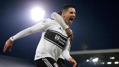 Aleksandar Mitrovic celebrates his second goal against Southampton. Getty Images