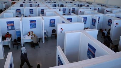 Mass immunisation venues will help Egypt persue its goal of vaccinating half of the population by the end of the year. EPA