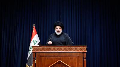 Moqtada Al Sadr has been calling for early elections, which is a critical demand for him and his supporters who have called for the dissolution of Parliament. AP