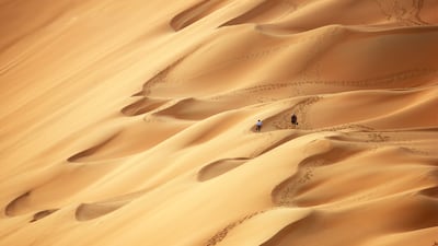 The Empty Quarter, where an Emirati man was stranded for three days, is one of the largest sand deserts in the world. Getty Images