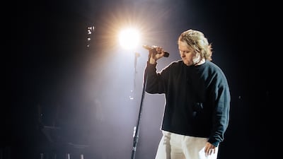 Lewis Capaldi performs during his Saadiyat Nights show in Abu Dhabi. Photo: Saadiyat Nights