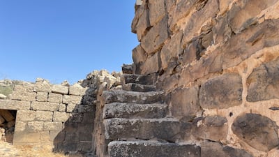 Stairs among the ruins of Umm Al Jimal, a Roman city that once thrived on agriculture