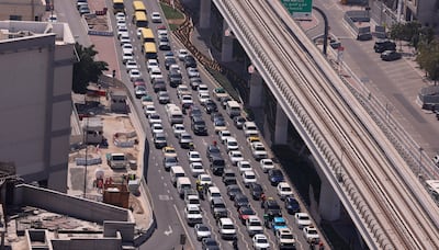 Experts believe the development of a transport hub such as at Jumeirah Golf Estates could alleviate the city's congestion. Chris Whiteoak / The National