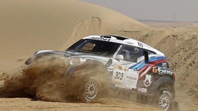 Vladimir Vasilyev in action on Day 2 of the 2015 Abu Dhabi Desert Challenge. Photo Courtesy: Abu Dhabi Desert Challenge