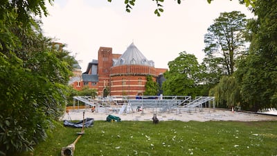 The theatre is located outside the RSC's Swan Theatre by the River Avon