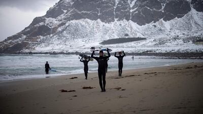 This is no Bondi Beach, board shorts are definitely not an option and instead of sand there is snow, lots of it.