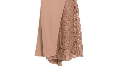 Lace and ruffle front gown by Elie Saab (Courtesy: BySymphony)