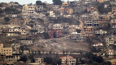 Destroyed buildings in the southern Lebanese town of Khiam, near the border with Israel. AFP
