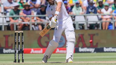 Aiden Markram of South Africa in action during the second day of the second Test. AP