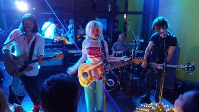 Black Honey live onstage at Dubai’s Casa Latina for club night Bad House Party. Photo by Sanna Kontinen