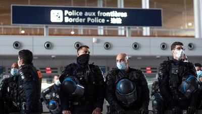 Police at Charles de Gaulle Airport, Paris. Getty Images