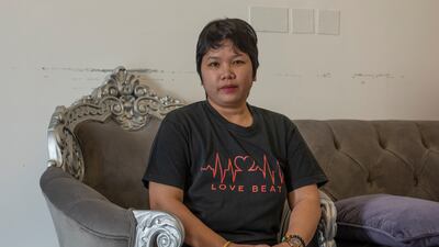 Jennifer Esto, who works as a cook in Abu Dhabi, said she was told she had breast cancer in 2020. Vidhyaa Chandramohan / The National