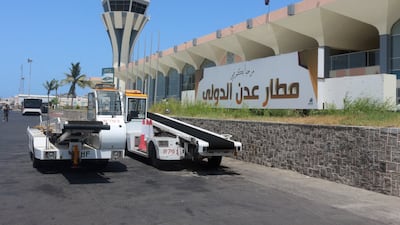 A picture taken on May 10, 2023 shows Aden airport in the Yemeni Red Sea port city which is controlled by the internationally recognised government. Yemen has been shattered by a nearly-decade-long conflict between the Iran-backed Huthi rebels and a Saudi-led coalition in support of the recognised government, claiming hundreds of thousands of lives and plunging the country into a severe humanitarian crisis. (Photo by Saleh Al-OBEIDI / AFP)