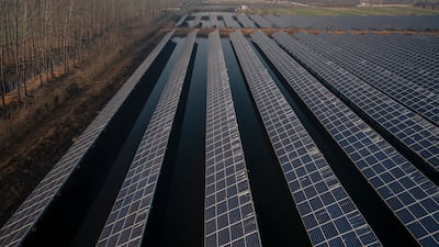 A solar power plant close to Suqian in Jiangsu province, China. Trinasolar, which is one of the world's biggest solar panel makers by sales, is also encouraging its suppliers to enter the Middle East. EPA