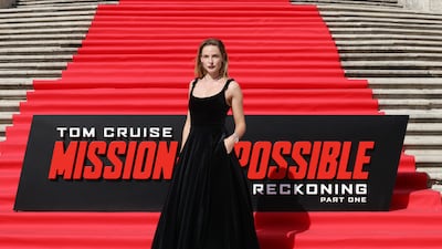 Actress Rebecca Ferguson on the Spanish Steps