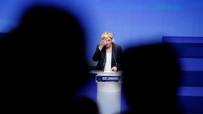 Marine Le Pen, French National Front (FN) party leader, at congress in Lille, France, March 11, 2018. Pascal Rossignol /Reuters