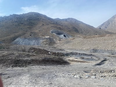A tunnel bored through the mountainside at Aghbend, in south-western Azerbaijan, where Baku is financing huge infrastructure works to form future trade routes. Lizzie Porter / The National