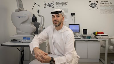 Dr Ihsan ALMarzooki. Metabolic Clinic in Al Barsha, Dubai, is using a retina scanner to improve early diagnosis of heart disease with the use of AI. Antonie Robertson/The National