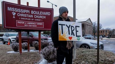 Mr Nichols, 29, was stopped on January 7 for what the Memphis Police Department said was reckless driving. AFP