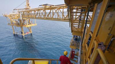 Online advertising of jobs in the region’s oil and gas sector fell by 9 per cent in May from a year earlier. Jeff Topping / The National