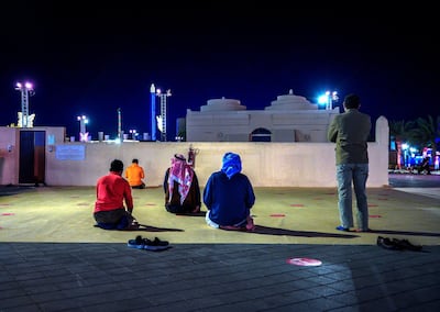 The festival mosque is replica of the 15th-century Al Badiyah Mosque located in Fujairah. Victor Besa / The National