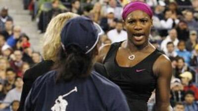 Serena Williams has an outburst during her semi-final match at the US Open.