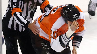 The season is over for Chris Pronger, the Philadelphia Flyers captain, who has been complaining of headaches and dizziness.