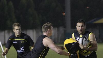 Xodus Wasps went back to training at Repton School with a new coach, captain and treasurer in the new year. ( Jeffrey E Biteng / The National