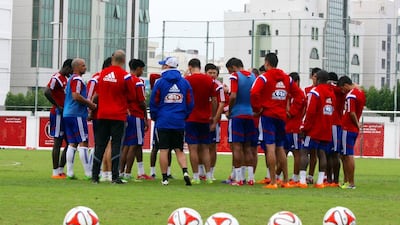 FC Dallas train in Abu Dhabi at Al Jazira's facilities. Courtesy Roger Hammerschmidt